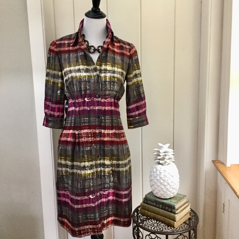 Plaid Multicolor Women's Dress